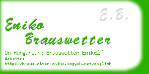 eniko brauswetter business card